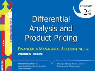 Differential Analysis and Product Pricing