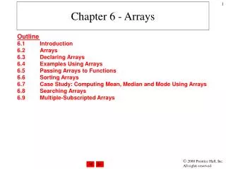 Chapter 6 - Arrays