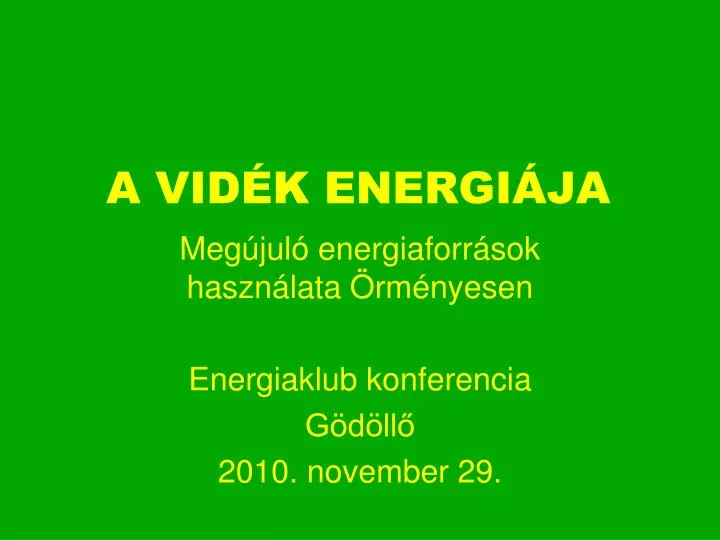 a vid k energi ja