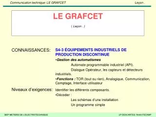 le grafcet le on