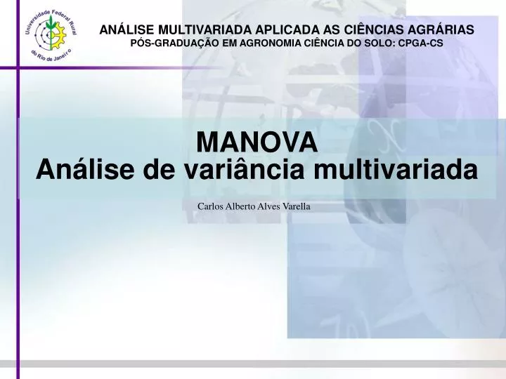 manova an lise de vari ncia multivariada