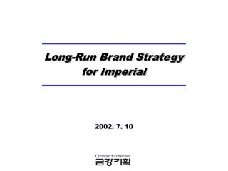Long-Run Brand Strategy for Imperial