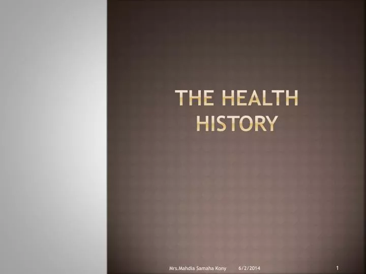 the health history