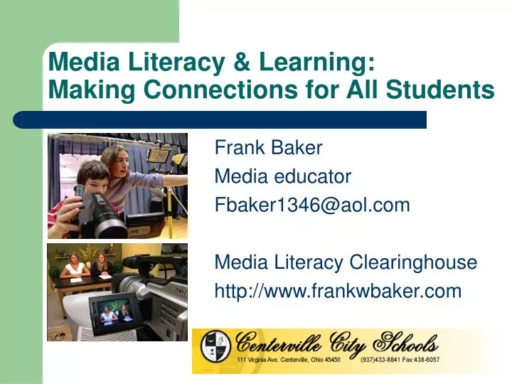 media literacy learning making connections for all students