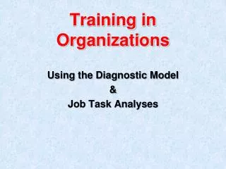 Training in Organizations