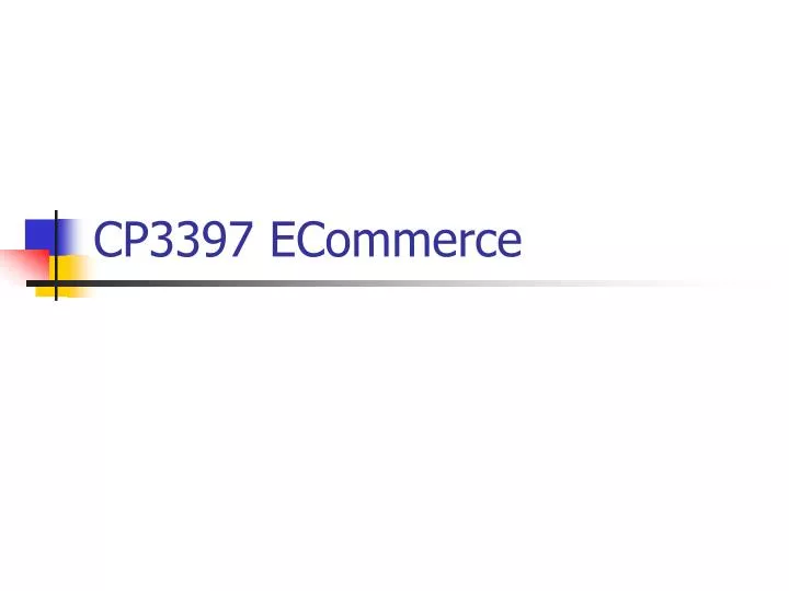 cp3397 ecommerce