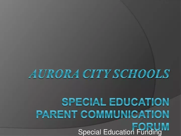special education funding