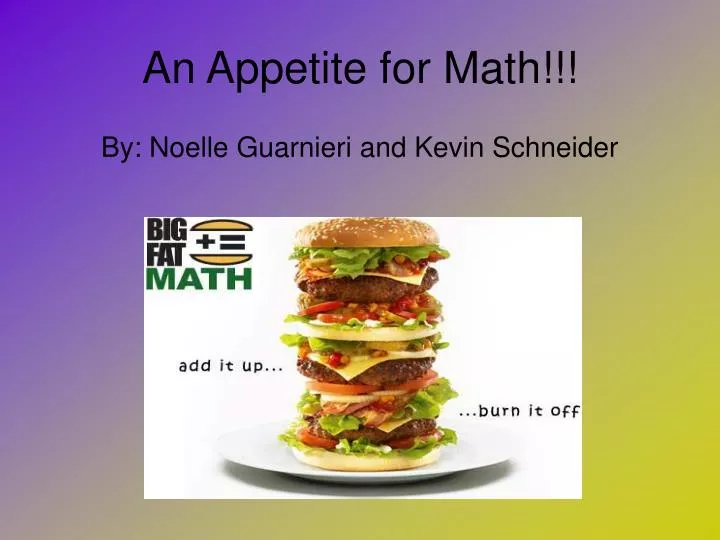 an appetite for math