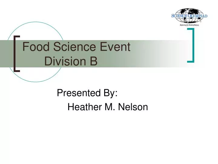 food science event division b