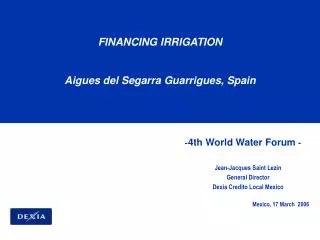 - 4th World Water Forum -