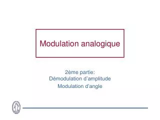 modulation analogique