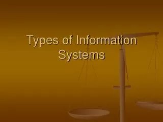 types of information systems