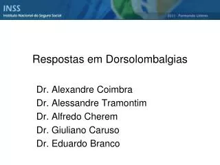 respostas em dorsolombalgias