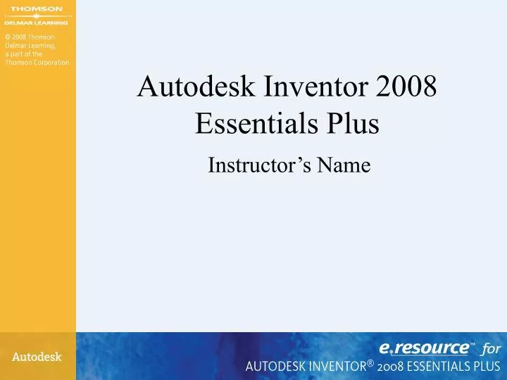 autodesk inventor 2008 essentials plus