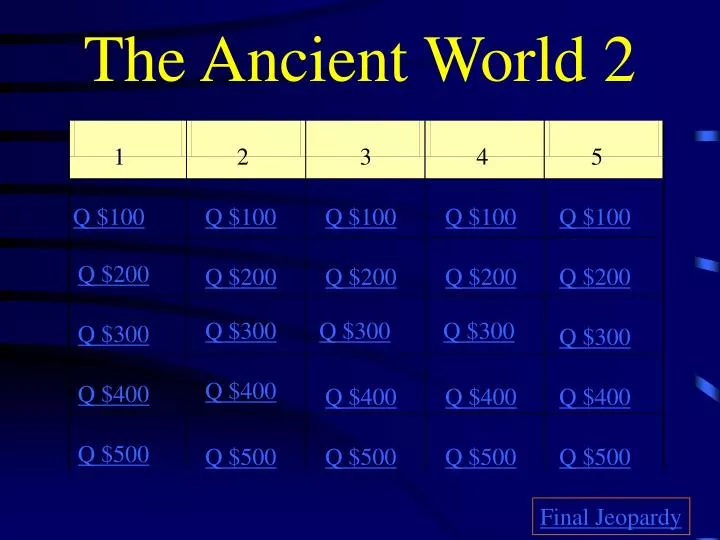 the ancient world 2