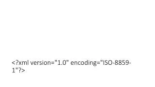 &lt;?xml version=&quot;1.0&quot; encoding=&quot;ISO-8859-1&quot;?&gt;