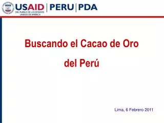 Buscando el Cacao de Oro del Perú