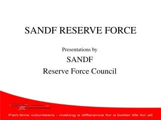 SANDF RESERVE FORCE