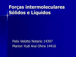 for as intermoleculares s lidos e l quidos