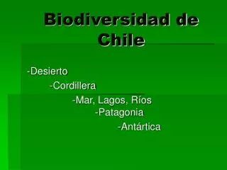 biodiversidad de chile