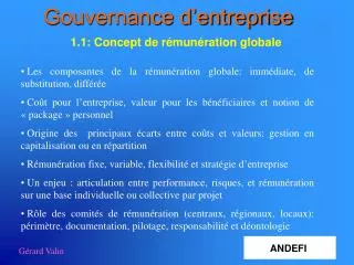 gouvernance d entreprise