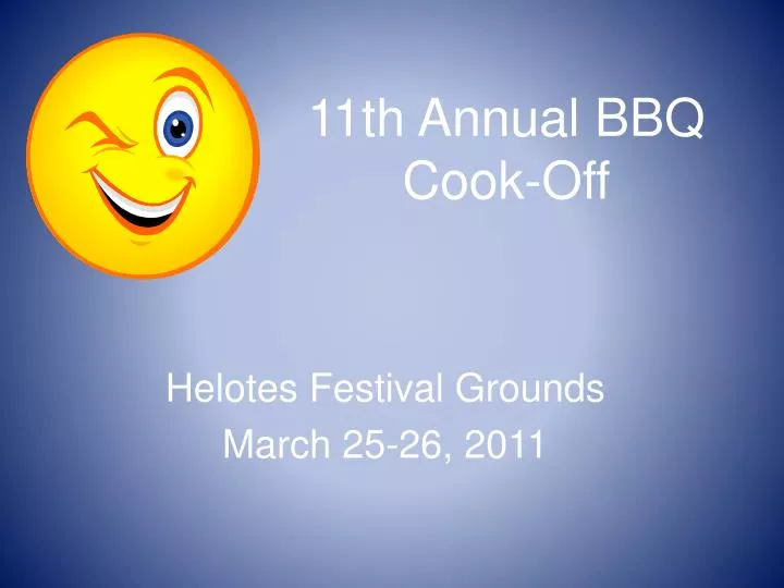 11th annual bbq cook off