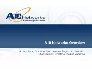 A10 Networks Overview