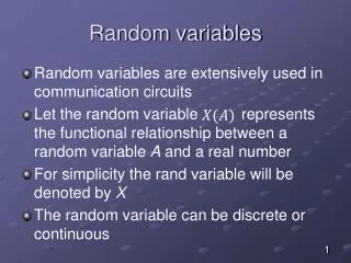 Random variables
