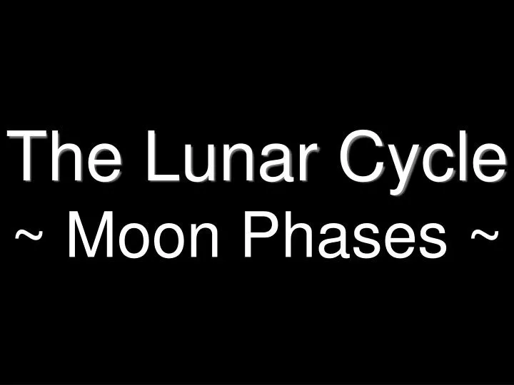 the lunar cycle moon phases