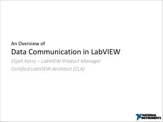An Overview of Data Communication in LabVIEW