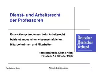 Dienst- und Arbeitsrecht der Professoren