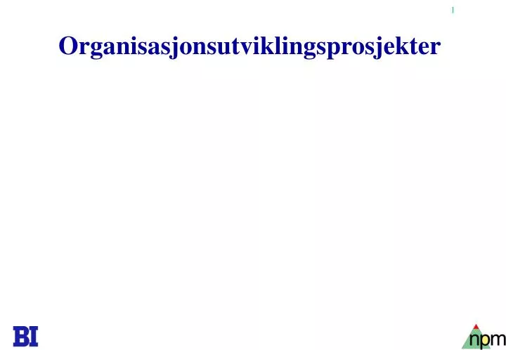 organisasjonsutviklingsprosjekter