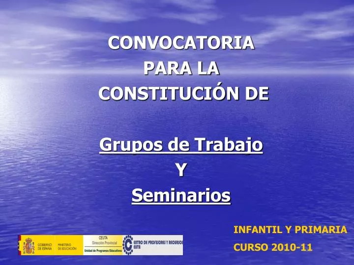 convocatoria para la constituci n de grupos de trabajo y seminarios