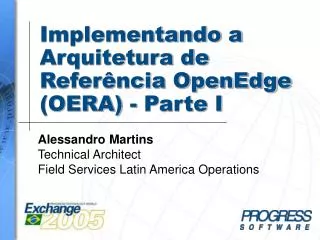 Implementando a Arquitetura de Referência OpenEdge (OERA) - Parte I