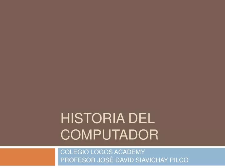 historia del computador