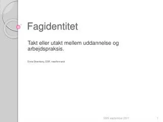 Fagidentitet