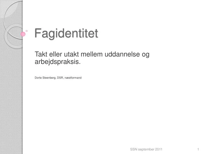 fagidentitet