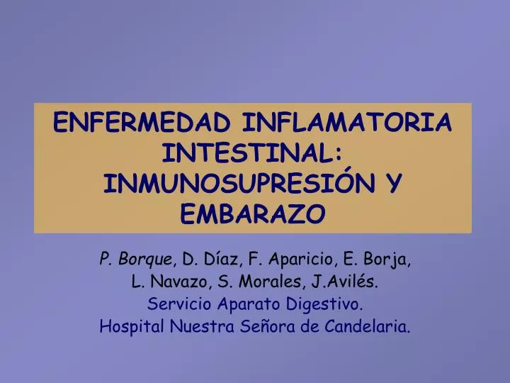 enfermedad inflamatoria intestinal inmunosupresi n y embarazo