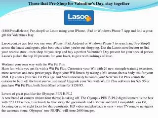 Those that Pre-Shop for Valentine's Day