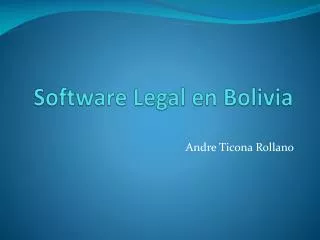 Software Legal en Bolivia