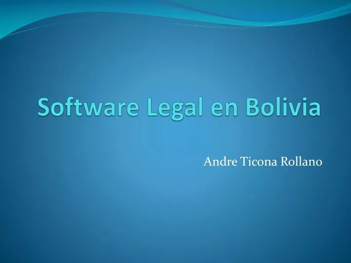 software legal en bolivia