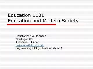 Education 1101