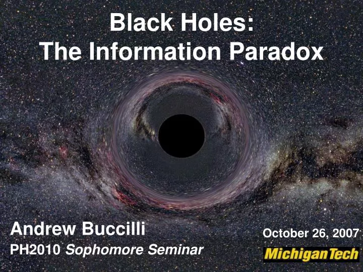 black holes the information paradox