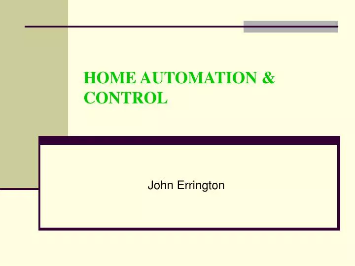 home automation control