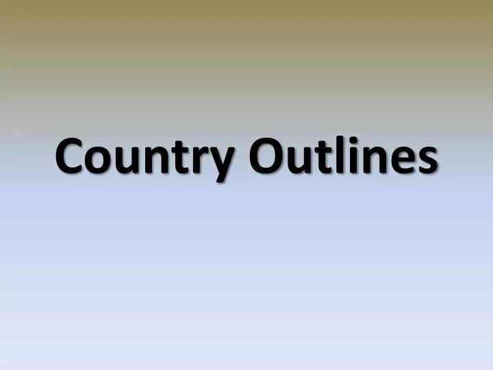country outlines