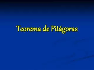 teorema de pit goras