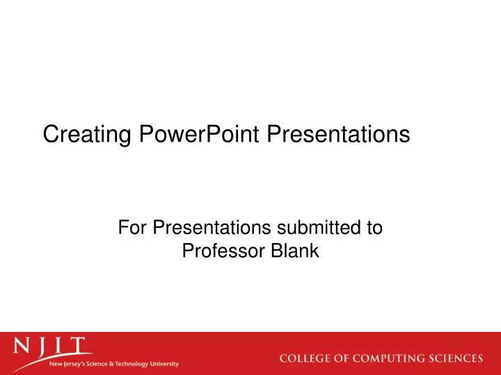 creating powerpoint presentations