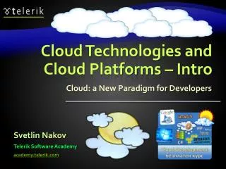 Cloud Technologies and Cloud Platforms – Intro