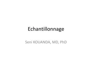 echantillonnage