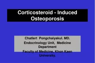 Corticosteroid - Induced Osteoporosis